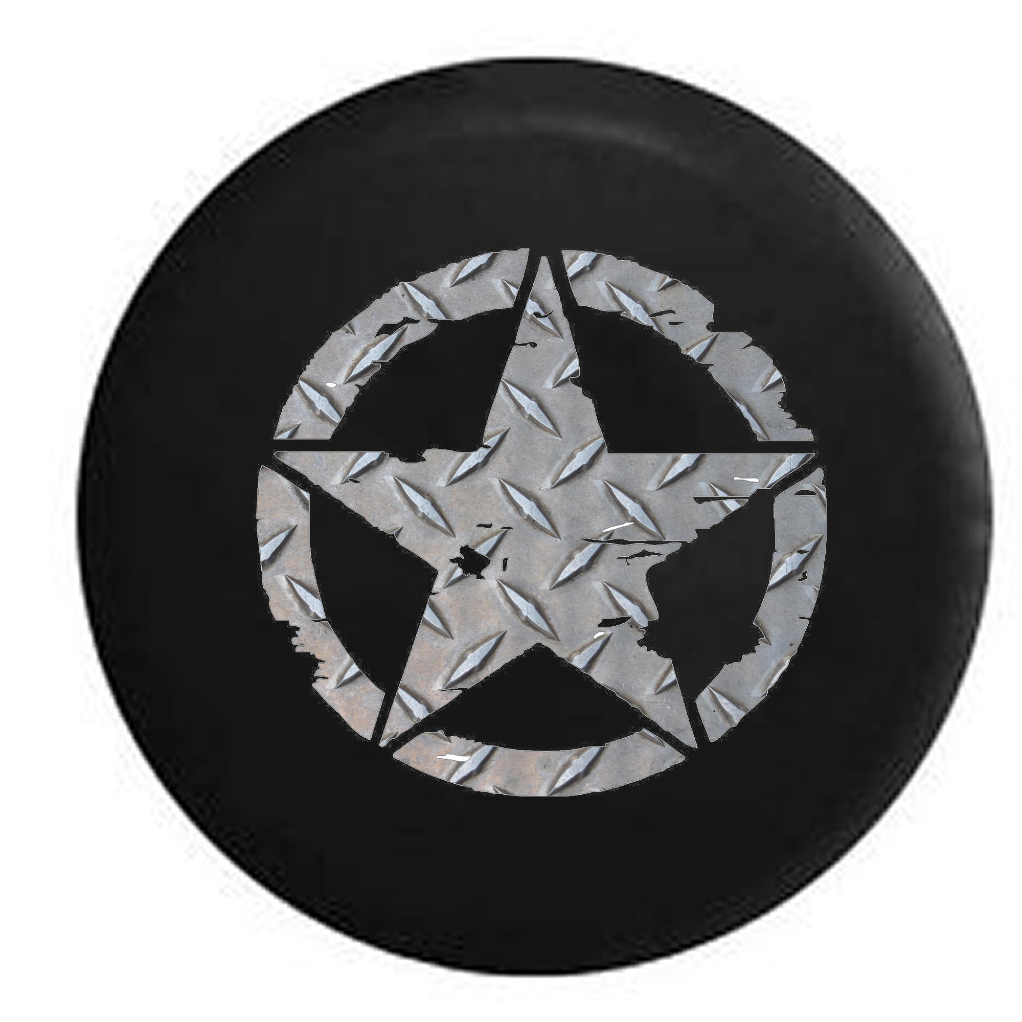 Pike Flag US Army Star Military Trailer RV Spare Tire Cover OEM Vinyl Black 29 in