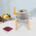thumbnail image 5 of ToppiJoy Grain Hand Stone Mill, Natural Granite Paste Mill, Wet Flour Mill with Wooden Frame, 5 of 15