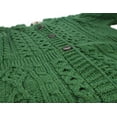 thumbnail image 2 of Aran Woollen Mills Buttoned Cardigan Sweater 100% Premium Soft Merino Wool Women`s Cable Knitted Crew Neck Jacket Made in Ireland, 2 of 5