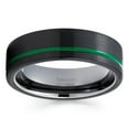 thumbnail image 2 of Green Tungsten Wedding Band Gunmetal Tungsten Ring Men & Women 6mm Green Tungsten Ring Gunmetal Tungsten Ring, 2 of 2