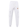 thumbnail image 4 of TrendOFT Cargo Sweatpants for Men Baggy Elastic Waist Athletic Workout Jogger Pants with Drawstring Pockets Cargo Pants White XXXL, 4 of 9