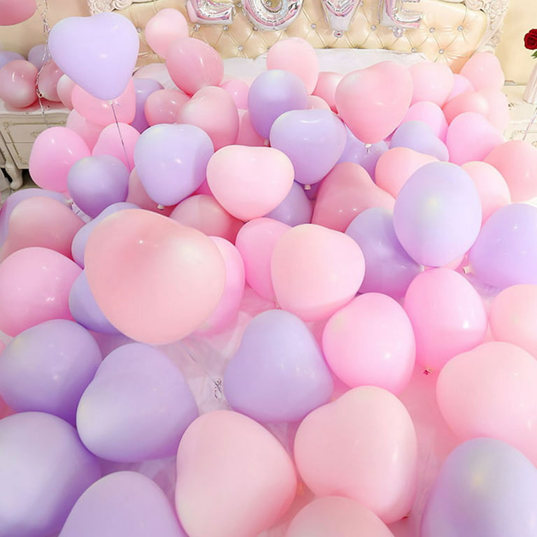  PartyWoo Valentines Balloons, 50 pcs Valentine