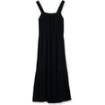 thumbnail image 3 of Babysbule Women's Summer Dresses Clearance Fashion Women O-Neck Casual Solid Sleeveless Beach Wooden Ears Above Knee Dress, 3 of 4