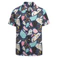 thumbnail image 3 of Camisa hawaiana de playa con estampado 3D para hombre, divertida camisa de fiesta con gráficos retro, blusa abotonada de manga corta para hombre, ropa Y2k, 3 of 5