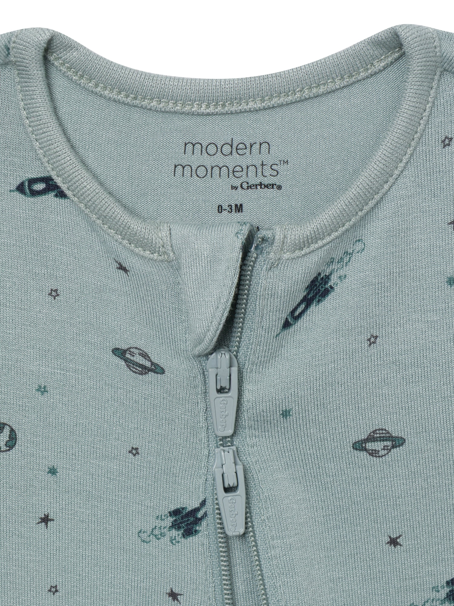 Modern Moments by Gerber Neutral Two-Way Zip Viscose Coverall, 2-Pack, Sizes Newborn - 24 Months