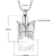 thumbnail image 2 of Butterfly Cremation Jewelry Urn Necklace for Ashes Keepsake Jewelry Memorial Locket Ash Pendant, 2 of 7