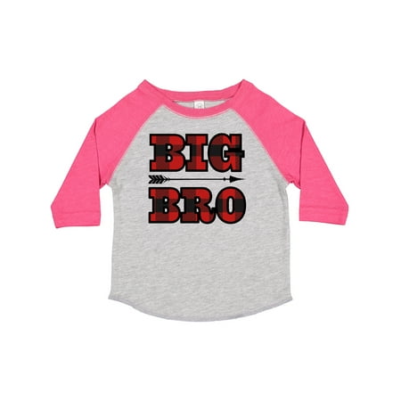 

Inktastic Big Bro Buffalo Plaid Brother Gift Toddler Boy Girl T-Shirt