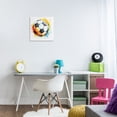 thumbnail image 3 of Stupell Industries Soccer Ball Bright Splash Sports Painting Wrapped Canvas Art Print Wall Art, 17 x 17, 3 of 8