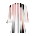 thumbnail image 4 of Fiudx Ofertas Relámpago Camiseta Estampada a La Moda para Mujer, Blusa con Mangas 3/4, Camisetas Informales con Cuello En V, 4 of 5