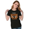 thumbnail image 4 of Funny Halloween Candy Grabbin Action Womens Slim Fit Graphic Tee Brisco Brands S, 4 of 5