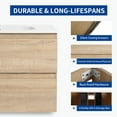thumbnail image 4 of Holaki 24" Bathroom Vanity With Gel Basin Top, Light Oak, 4 of 8