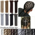 thumbnail image 1 of Dreadlocks Courts Doux de 12” Dreadlocks Faits à la Main au Crochet Tresses Afro Locks Extensions de Cheveux Noir Foncé 25 g, 1 of 5