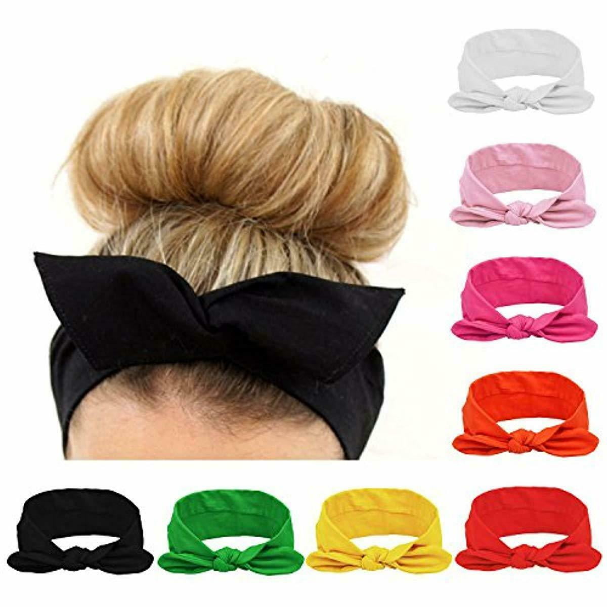 Women Floral Wide Headband Turban Sweatband Sports Yoga Stretch Boho Hairband BA 