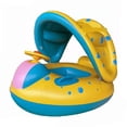 thumbnail image 1 of Salvavidas Flotante Para Bebés Con Toldo Amarillo, 1 of 3