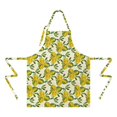 thumbnail image 2 of Yellow Lemon Fruit Clusters White Pattern Apron-Garden Aprons for Women with Pockets-Cotton Linen Waterproof Kitchen Cooking Gardening Aprons Adjustable for Kitchen,Cooking,BBQ and Salon 33x27 Inch, 2 of 7