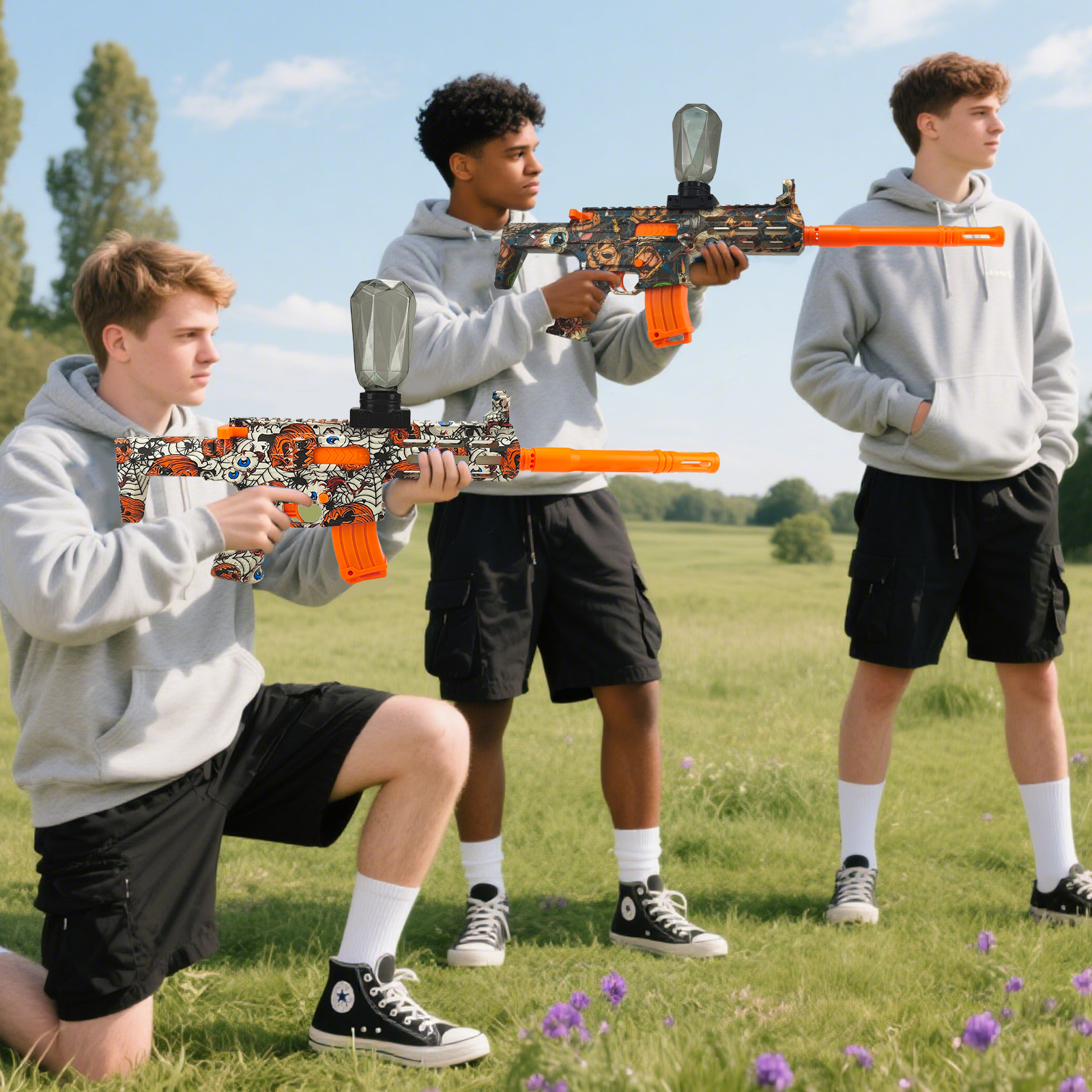 Gel Ball Launcher 2 pack for  Ages 14+ with High-capacity Rechargeable Battery
