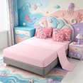 thumbnail image 3 of Manfei Salamander Pattern 7-Piece Twin Bedding,Purple Axolotl Bedding Comforter Set,Pink Reversible, 3 of 7