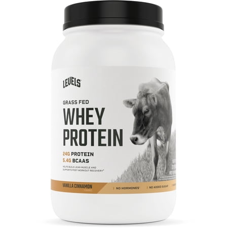 Levels Grass Fed Whey Protein  Vanilla Cinnamon  2 LB