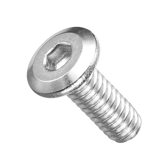 Flat Head Hex Socket Cap Screws Bolts(1/4"-20x5/8") 30Pcs, 304 Stainless Steel Hex Socket Furniture Bolts Countersunk Screws - for Furniture Woodworking Project, Silver Tone
