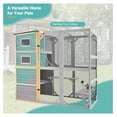 thumbnail image 6 of JTAOT Outdoor Cat House,Big Catio Cat Enclosures 4 Tiers Wooden Feral Cat Shelter with Large Interior Space, 6 of 6