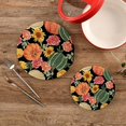 thumbnail image 2 of SKYSONIC Autumn Pumpkin Sunflower Pot Holders Trivets, 2 Pcs Heat Resistant Trivets,Fall Floral Cotton Thread Weave Mats for Hot Pads Pans Pot Bowl Teapot for Kitchen Decor, 2 of 7