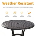 thumbnail image 3 of Withniture Round Patio Dining Table Outdoor Table 36" Bistro Table Bronze, 3 of 11