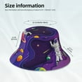 thumbnail image 6 of Kll Astronaut On Mission In Outer Space Bucket Hat For Women Men Packable Travel Beach Sun Hat Outdoor Rave Accessories Reflective Fisherman Cap, 6 of 9