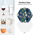 thumbnail image 6 of Disketp Different Cats Christmas Funny Coasters,4 Pcs Leather Coasters with Holder, Perfect Housewarming Hostess Gifts,Protect Furniture from Water Marks Scratch and Damage-Hexagon, 6 of 6