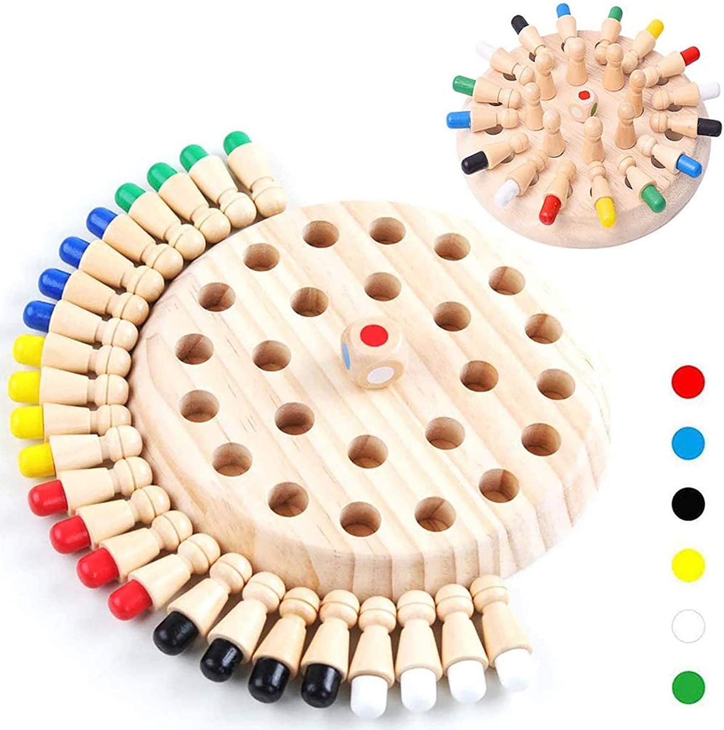 Educational Wooden Memory Match Stick Chess Game Children Early Party 3D EA Hot 