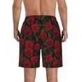 thumbnail image 3 of Bixox Men's Rose printing Casual Classic Fit Short Summer Beach Shorts, 3 of 6