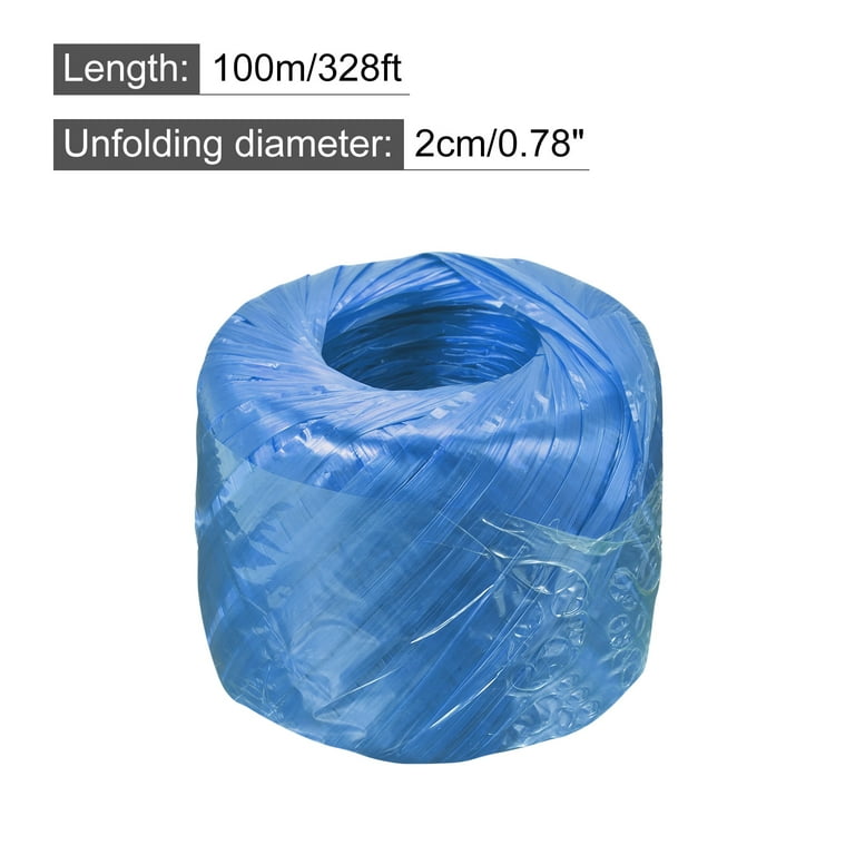 Uxcell Polyester Nylon Plastic Rope Twine Household Bundled for Packing  ,100m Blue 2 pack 