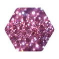 thumbnail image 4 of Glitter Sparkles Shimmer Set of 6 Faux Leather 4 Inch Coasters Drinks Tabletop Home Dinning Hexagon, 4 of 6
