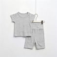 thumbnail image 6 of Cethrio Girls' Pajama Sets Short Sleeve, Soft 2 Piece Summer Crewneck Girls' Sleepwear Gray Size 4-5 T, 6 of 7