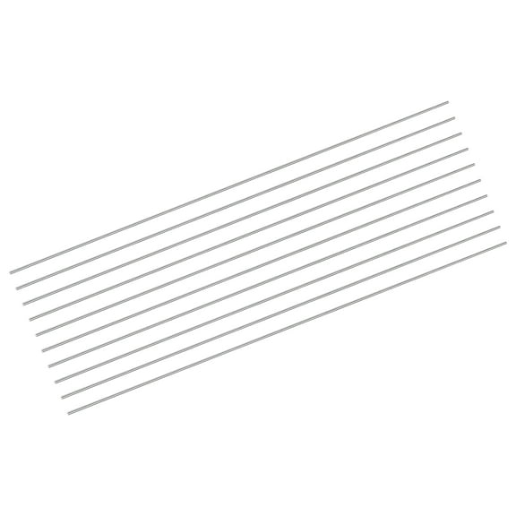 Uxcell 10Pack 304 Stainless Steel Rods, 1.2mm x 407mm Metal Solid Shaft Round Rod Lathe Bar Stock for Model Plane Cars Ship DIY Craft Metal Working