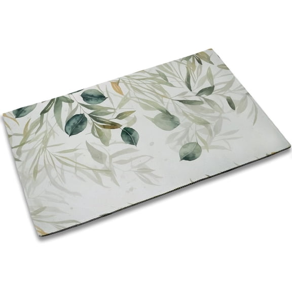 Welcome Eucalyptus Leaves Doormat Mat with Non-Slip Backing Indoor Outdoor Welcome Branches Seeds Door Mat for Entryway Porch Spring Summer Housewarming Gift 17x30INCH