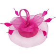 thumbnail image 1 of White Fascinator Fashion Headbands Fascinators Hat Flower Mesh Ribbons, 1 of 5