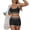White, variant on RYRJJ Women's Sporty Bikini Sets Two Piece Color Block Swimsuit Bathing Suits Scoop Neck Swim Top with High Waisted Boy Shorts Bottom(Hot Pink,M)