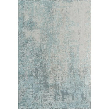 Momeni Traditional Runner Area Rug, Light Blue, 2'2" X 7'7" Runner