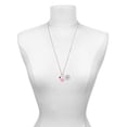thumbnail image 3 of Delight Jewelry Brown Crystal Bicone - Light Pink Heart Nurse Strong Zoe Necklace, 3 of 4