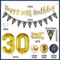thumbnail image 3 of AYUQI 30th Birthday Decorations Men Blue Gold Happy 30th Birthday Banner, 30th Birthday Balloons, Navy Blue Gold Latex Balloons Party Decorations Confetti Balloons for Men 30 Birthday Party Supplies, 3 of 7