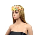 thumbnail image 4 of Diadema de Flor Artificial Yotijar Accesorio de cabellero de Festival para Novias Mujeres Apoyo grafía naranja, 4 of 10