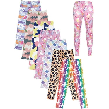 Girls Leggings Cartoon Basic Stretch Legging Toddler Kids Footless Tights Pants 4-12 Years