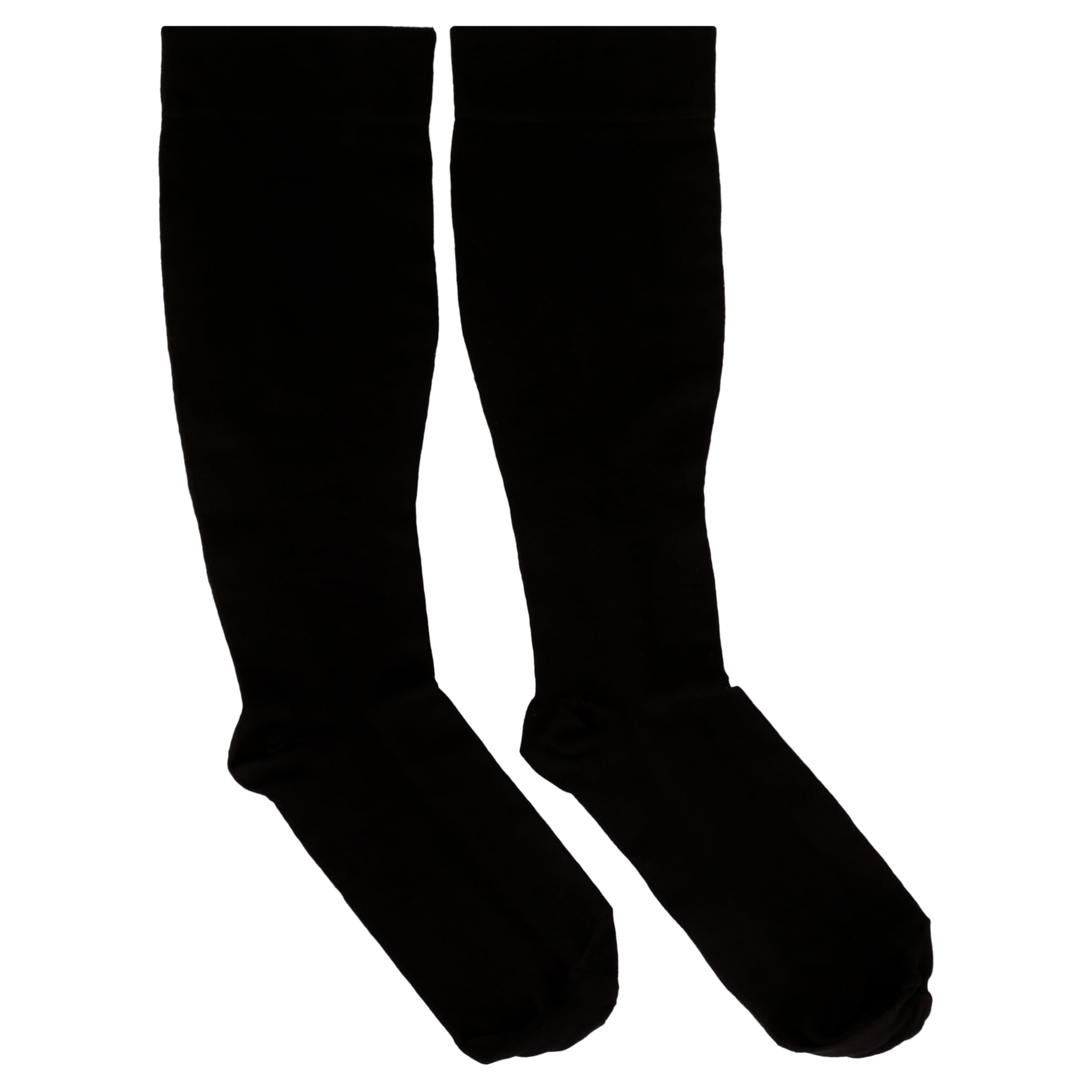 (3 pack) Truform Microfiber Medical Compression Socks 20-30 mmhg Knee High Closed Toe Black Large