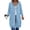 19#Light Blue, variant on Long Hoodies for Women Zip Up Double Zipper Fleece Sweatshirt Coat with Pockets Casual Loose Fit Jacket Fall Winter Outerwear