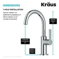 thumbnail image 6 of KRAUS Oletto Single Handle Kitchen Bar Faucet in Chrome, 6 of 12