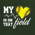 thumbnail image 2 of Wild Bobby, My Heart Is On That Tennis Field, Sports, Women Graphic Tee, Forest Green, X-Large, 2 of 4
