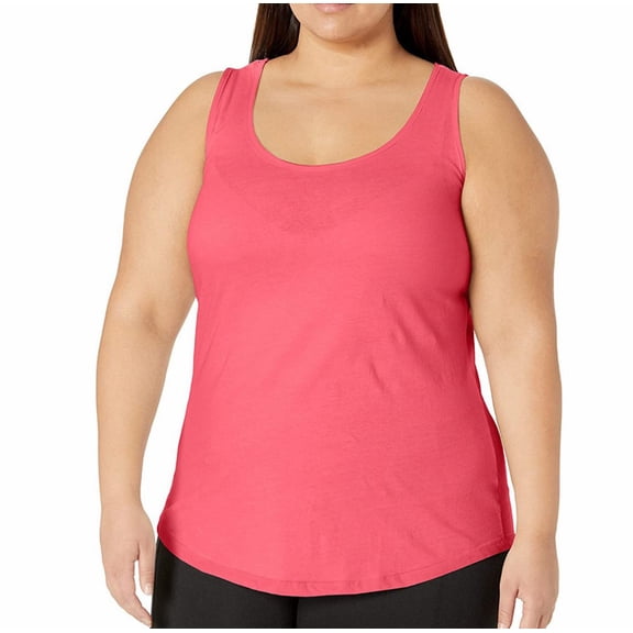 Women's Tank Tops Plus Size Solid Sleeveless Shirttail Hem Spring Summer Tops for Women