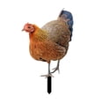 thumbnail image 4 of Espejo de gallo de jardín, decoración vívida, escultura de jardín resistente a la intemperie, figura de animal, postes estables, escultura de pollo re B, 4 of 8