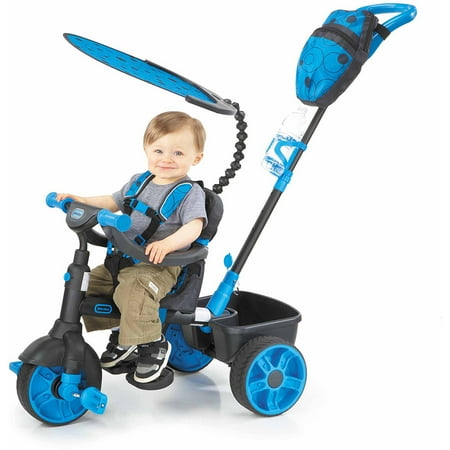Little Tikes 4-in-1 Deluxe Edition Trike, Neon Blue