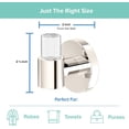 thumbnail image 3 of Gatco Clarion Bath Towel Hook, Wall Mount Bathroom Modern Robe and Towel Holder, Acrylic & Polished Nickel, 3 of 4